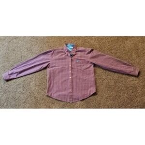 Wrangler 20X Shirt Women Small Classic Long Sleeve Button Up Pink Plaid